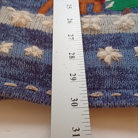 STAR BLUE ORIGINALS STUDIO UGLY VEST Size XL reindeer light dark blue zip - Picture 8 of 12